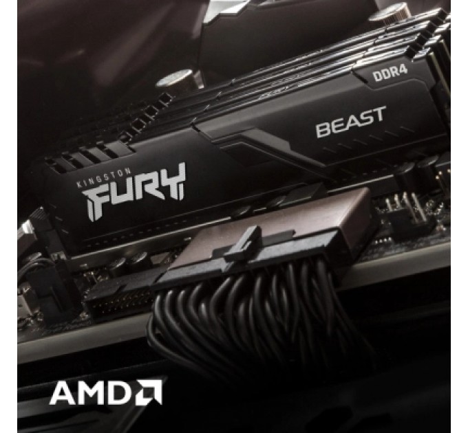 Kingston Fury (ex.HyperX) Модуль пам'яті для комп'ютера DDR4 16GB (2x8GB) 3200 MHz Black Kingston Fury (ex.HyperX) (KF432C16BBK2/16WP)