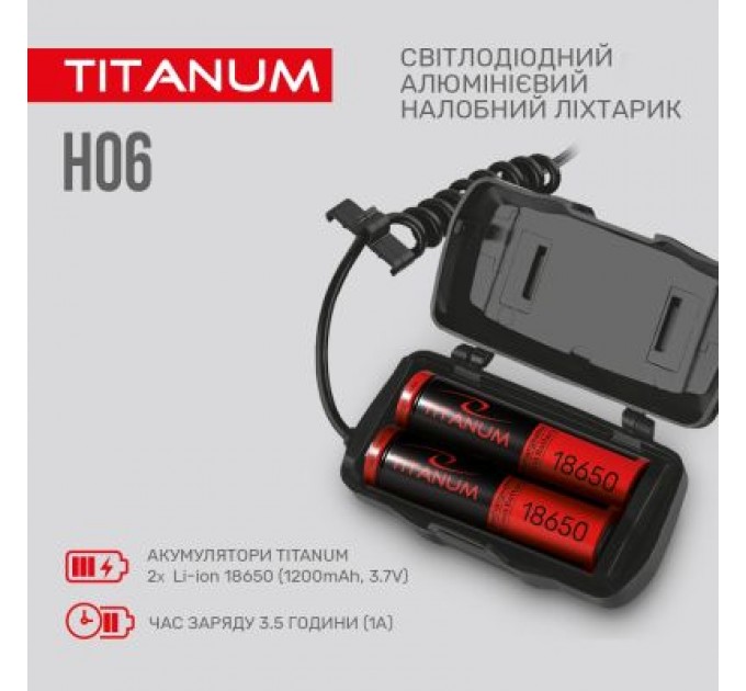 TITANUM Ліхтар TITANUM 800Lm 6500K (TLF-H06)