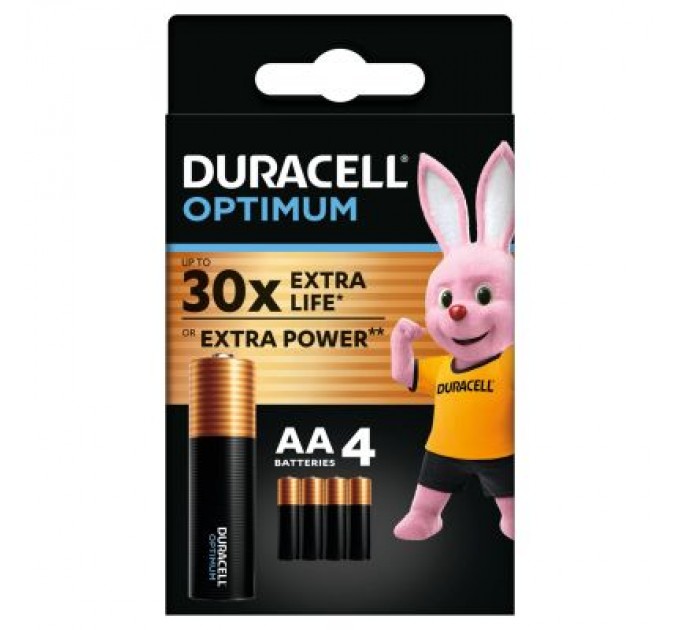 Duracell Батарейка Duracell Optimum AA лужні 4 шт. в упаковці (5015595)