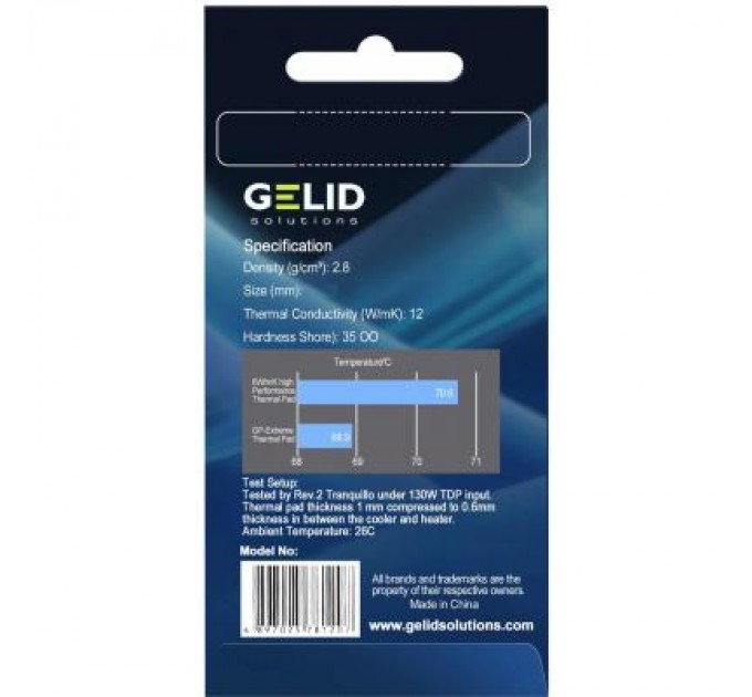 Gelid Solutions Термопрокладка Gelid Solutions GP-Extreme 120x20x1.0 mm (TP-GP05-B)