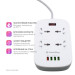 ColorWay Мережевий фільтр живлення ColorWay 4 розетки/4USB White 1.8м (1QC3.0 + 3 AUTO ID) (CW-CHU44QW)