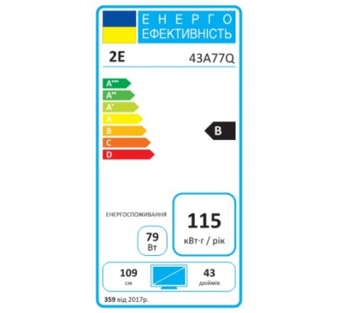 2E Телевізор 2E 2E-43A77Q