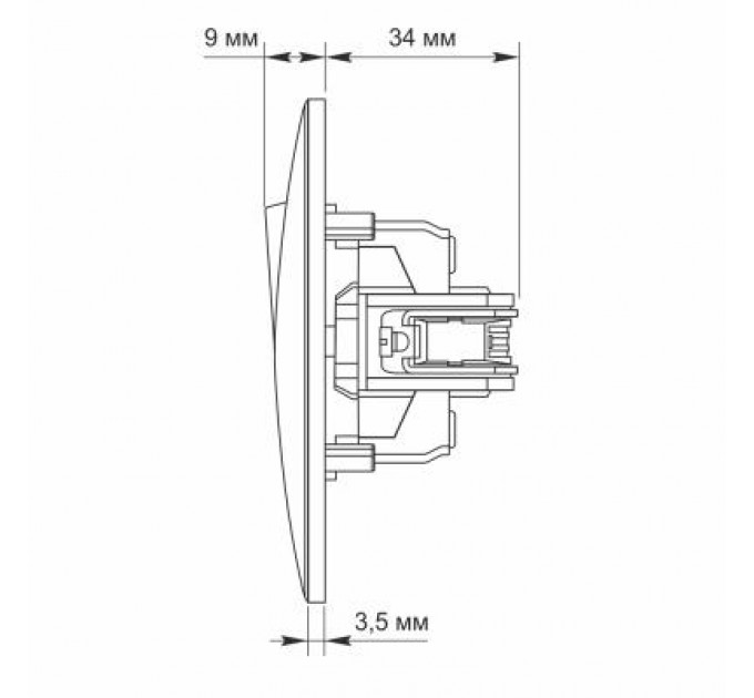 Videx Перемикач Videx BINERA 1кл прохідний білий (VF-BNSW1P-W)