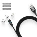 ColorWay Дата кабель USB 2.0 AM to Lightning + Micro 5P + Type-C 1.0m Magnetic ColorWay (CW-CBUU038-BK)