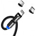 ColorWay Дата кабель USB 2.0 AM to Lightning + Micro 5P + Type-C 1.0m Magnetic Ro ColorWay (CW-CBUU037-BK)