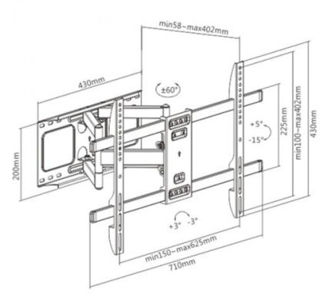 Gembird Кронштейн Gembird WM-80ST-02