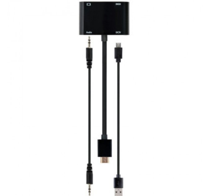 Cablexpert Перехідник Cablexpert HDMI to HDMI/VGA+audio 3.5mm (A-HDMIM-HDMIFVGAF-01)