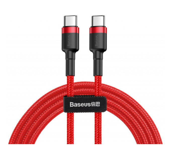 Baseus Дата кабель USB-C to USB-C 1.0m USB 3.1 3A red Baseus (CATKLF-G09)