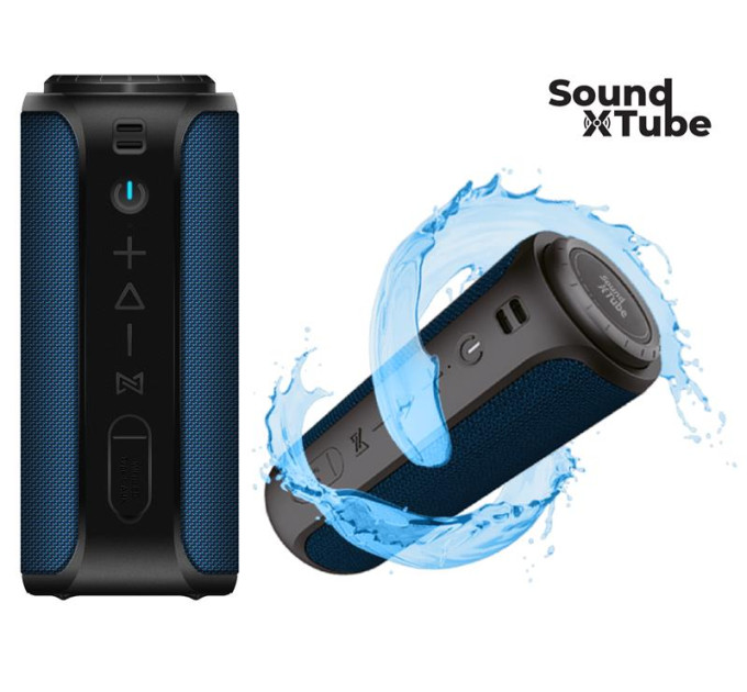 2E Акустична система 2E SoundXTube TWS MP3 Wireless Waterproof Blue (2E-BSSXTWBL)