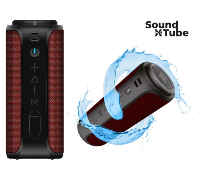 2E Акустична система 2E SoundXTube TWS MP3 Wireless Waterproof Red (2E-BSSXTWRD)