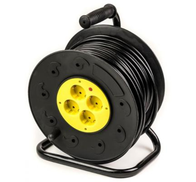 PowerPlant Мережевий подовжувач PowerPlant 50 м, 3x2.5мм2, 16А, (JY-2002/50) (PPRA16M50S4L)