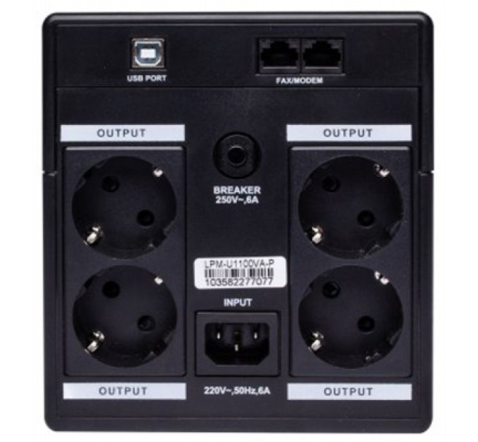 LogicPower Пристрій безперебійного живлення LogicPower LPM-U1100VA-P (10358)