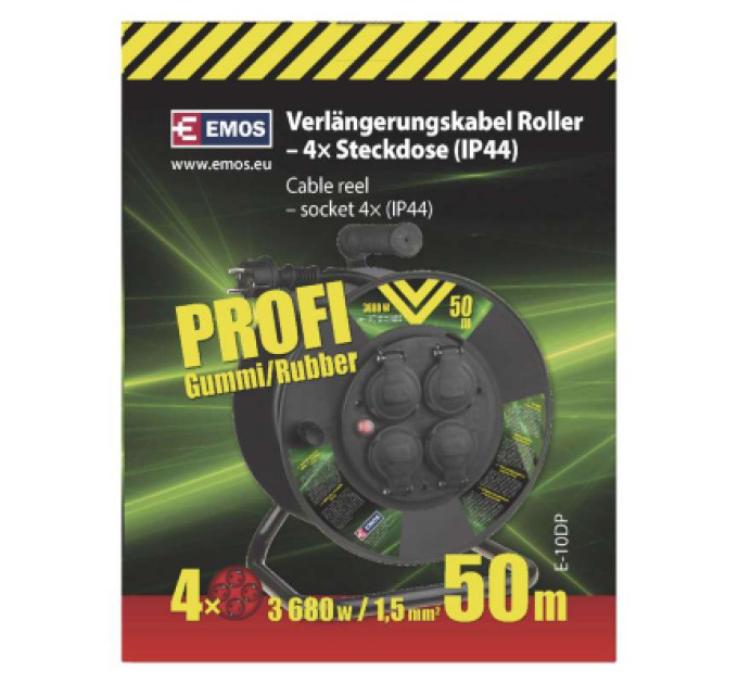 EMOS Мережевий подовжувач EMOS катушка 4 роз., 50 м (P08250)