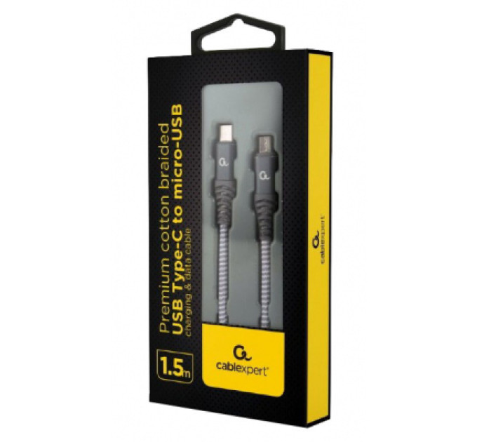 Cablexpert Дата кабель USB 2.0 Micro USB to USB-C 1.5m Cablexpert (CC-USB2B-CMMBM-1.5M)