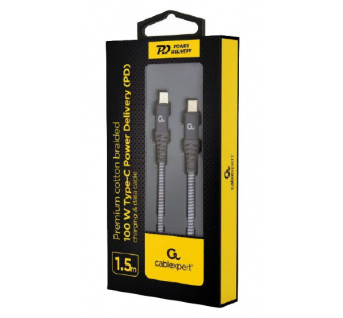 Cablexpert Дата кабель USB-C to USB-C 1.5m USB 2.0 100W Cablexpert (CC-USB2B-CMCM100-1.5M)