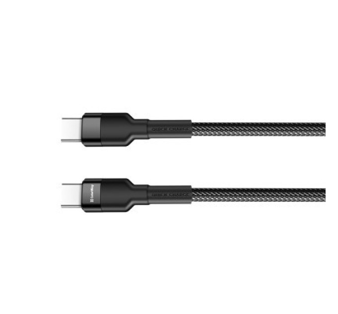 ColorWay Дата кабель USB-C to USB-C 1.0m 3.0A black ColorWay (CW-CBPDCC047-BK)