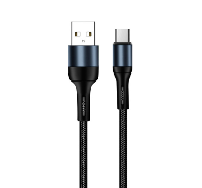 ColorWay Дата кабель USB 2.0 AM to Type-C 1.0m nylon black ColorWay (CW-CBUC045-BK)