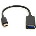 PowerPlant Дата кабель OTG USB 2.0 AF to Type-C 0.1m PowerPlant (CA911837)