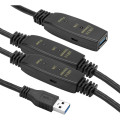 PowerPlant Адаптер USB 3.0 AM - AF, 20 m, active PowerPlant (CA912865)