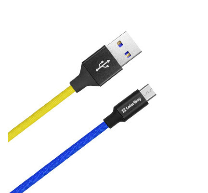 ColorWay Дата кабель USB 2.0 AM to Micro 5P 1.0m National ColorWay (CW-CBUM052-BLY)
