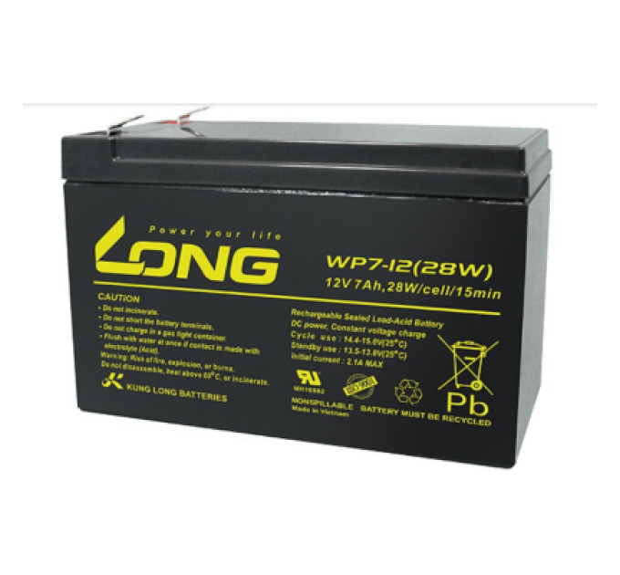 Long Батарея до ДБЖ Long 12В-7Ач (28W) (WP7-12(28W))