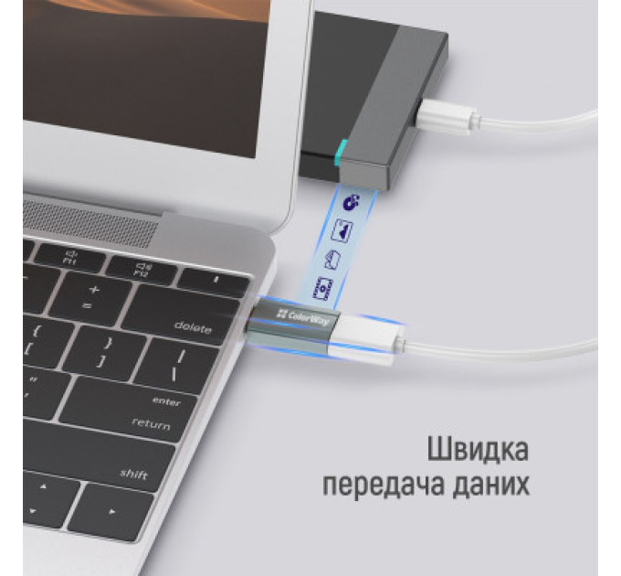 ColorWay Перехідник USB-A toUSB-C ColorWay (CW-AD-AC)