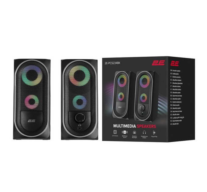 2E Акустична система 2E PCS234 RGB USB Black (2E-PCS234BK)