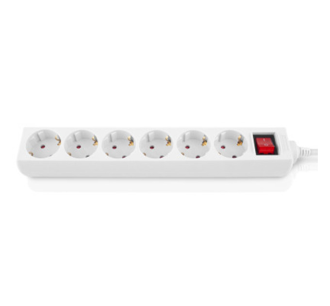 REAL-EL Мережевий фільтр живлення REAL-EL RS-6 Protect M 1.8m, white (EL122300031)