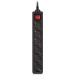 REAL-EL Мережевий фільтр живлення REAL-EL RS-6 Protect M 3m, black (EL122300034)