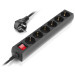 REAL-EL Мережевий фільтр живлення REAL-EL RS-6 Protect M 3m, black (EL122300034)