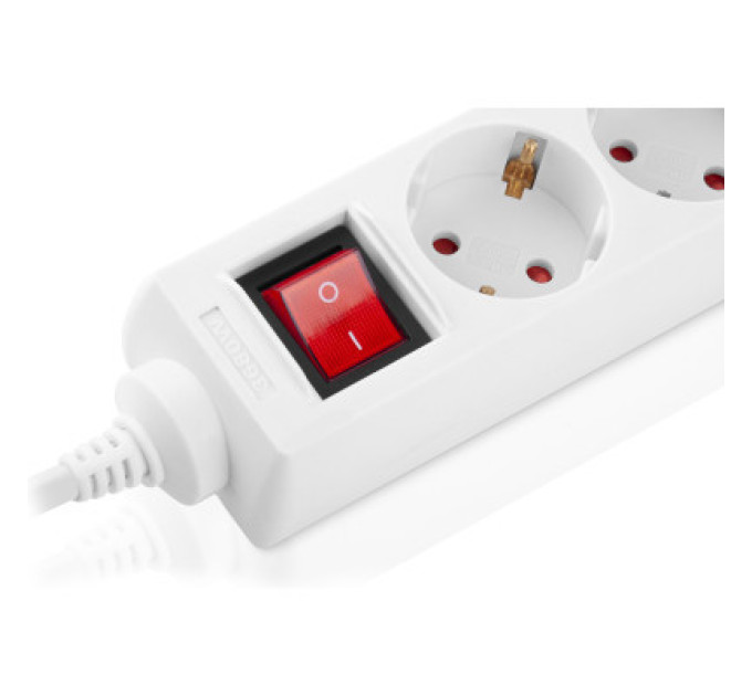 REAL-EL Мережевий фільтр живлення REAL-EL RS-6 Protect M 3m, white (EL122300033)