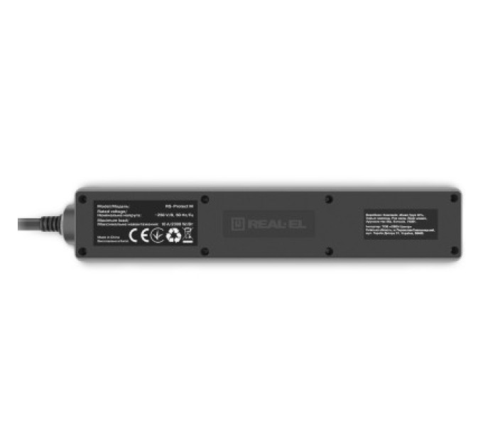 REAL-EL Мережевий фільтр живлення REAL-EL RS-Protect M 3m, black (EL122300028)