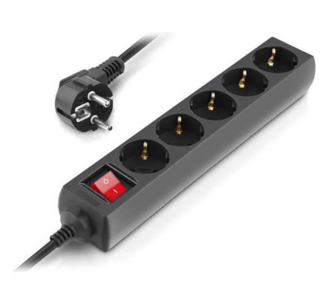 REAL-EL Мережевий фільтр живлення REAL-EL RS-Protect M 3m, black (EL122300028)