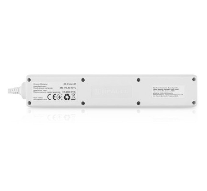 REAL-EL Мережевий фільтр живлення REAL-EL RS-Protect M 5m, white (EL122300029)
