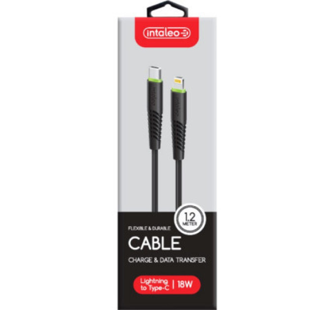Intaleo Дата кабель USB-C to Lightning 1.2m CBFLEXTL1 18W black Intaleo (1283126542459)