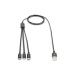 Digitus Дата кабель USB 2.0 AM to Lightning + Micro 5P + Type-C 1.0m charge only Digitus (AK-300160-010-S)