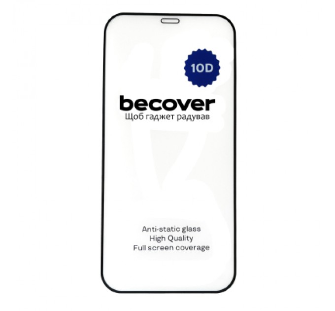 BeCover Скло захисне BeCover Apple iPhone 12 10D Black (711324)