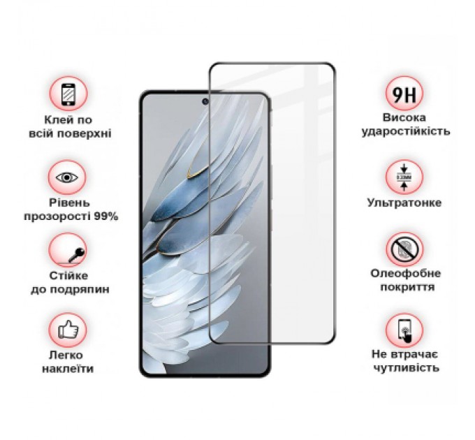 BeCover Скло захисне BeCover Nubia Focus Pro 5G Black (711973)