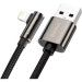 Baseus Дата кабель USB 2.0 AM to Lightning 1.0m CALCS 2.4A 90 Legend Series Elbow Black Baseus (CALCS-01)