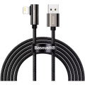 Baseus Дата кабель USB 2.0 AM to Lightning 2.0m CALCS 2.4A 90 Legend Series Elbow Black Baseus (CALCS-A01)