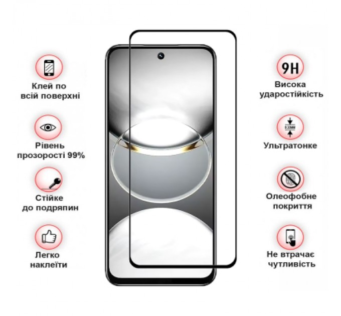 BeCover Скло захисне BeCover Tecno Spark 30 (KL6) Black (712500)