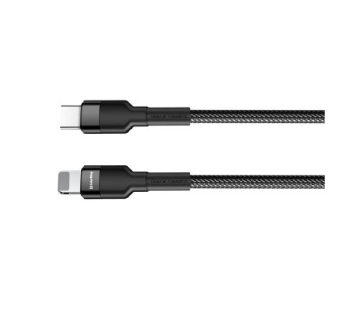 ColorWay Дата кабель USB-C to Lightning 0.3m 3А black ColorWay (CW-CBPDCL054-BK)