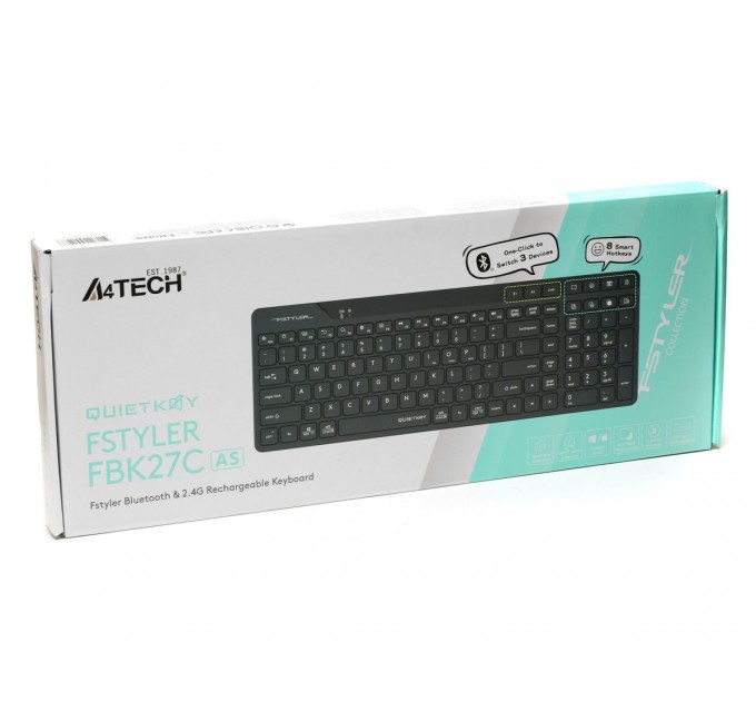 A4Tech Клавіатура бездротова A4Tech FBK27C AS Black