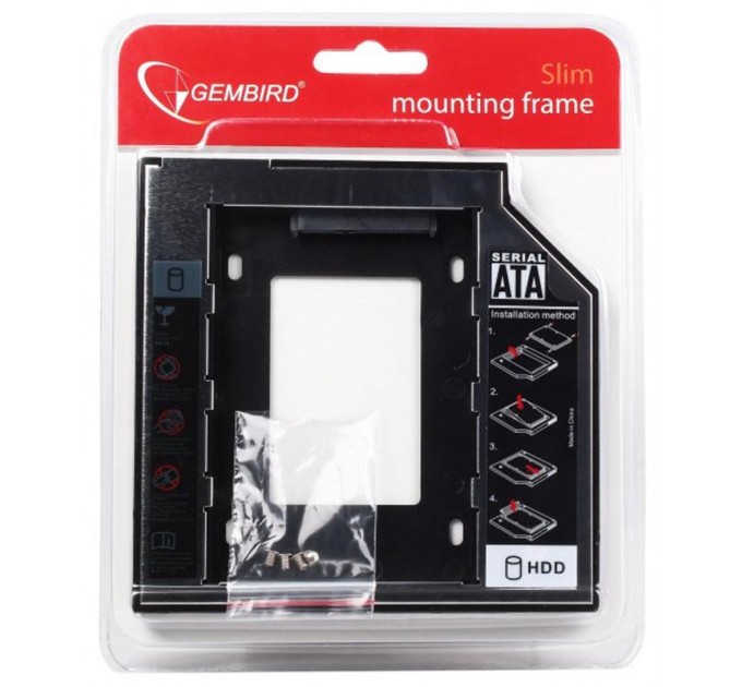 Gembird Адаптер HDD 2,5" для ноутбука в відсік CD-ROM Gembird MF-95-01 (9.5 мм)