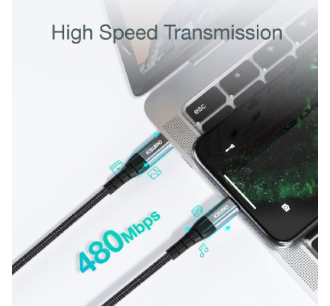 Choetech Дата кабель USB-C to Lightning 1.2m MFI Choetech (IP0039-BK)