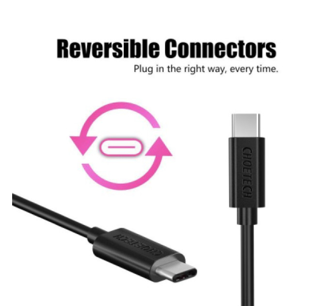 Choetech Дата кабель USB-C to USB-C 1.0m Choetech (CC0002)
