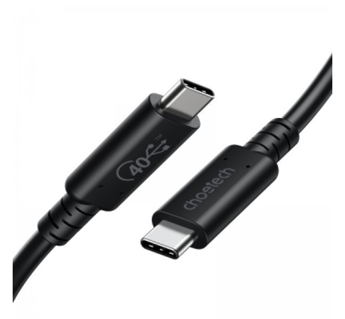 Choetech Дата кабель USB-C to USB-C 0.8m USB4 40Gbps PD 100W 8K60Hz Choetech (XCC-1028-BK)