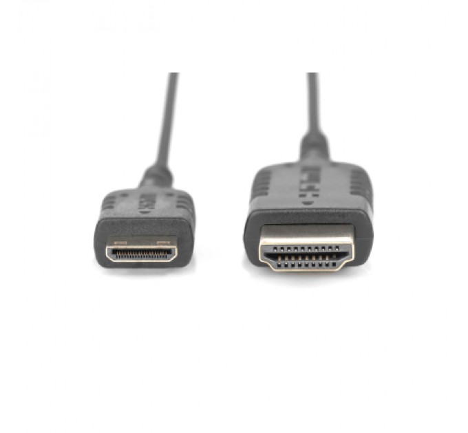 Digitus Кабель мультимедійний HDMI M to HDMI mini M 2.0m black Digitus (DB-330121-020-S)