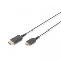 Digitus Кабель мультимедійний HDMI M to HDMI mini M 2.0m black Digitus (DB-330121-020-S)