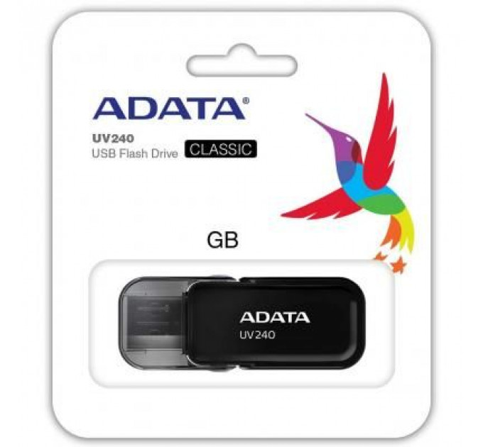 USB флеш накопичувач ADATA 32GB UV240 Black USB 2.0 (AUV240-32G-RBK)